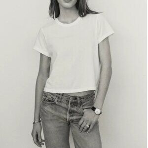 Buck Mason Women's Pima Boxy Tee - MED // Army Green-ish